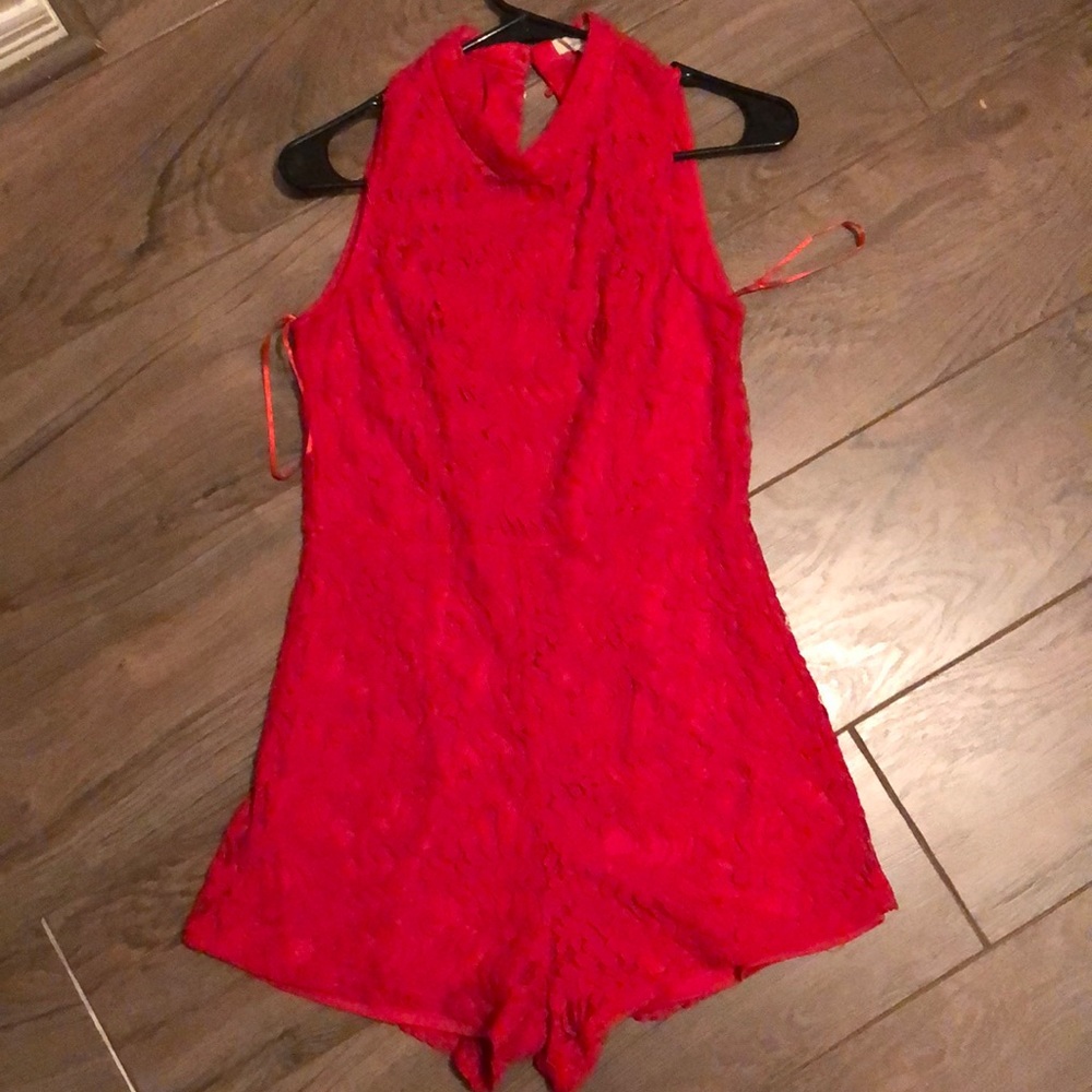 Red Francescas romper size M